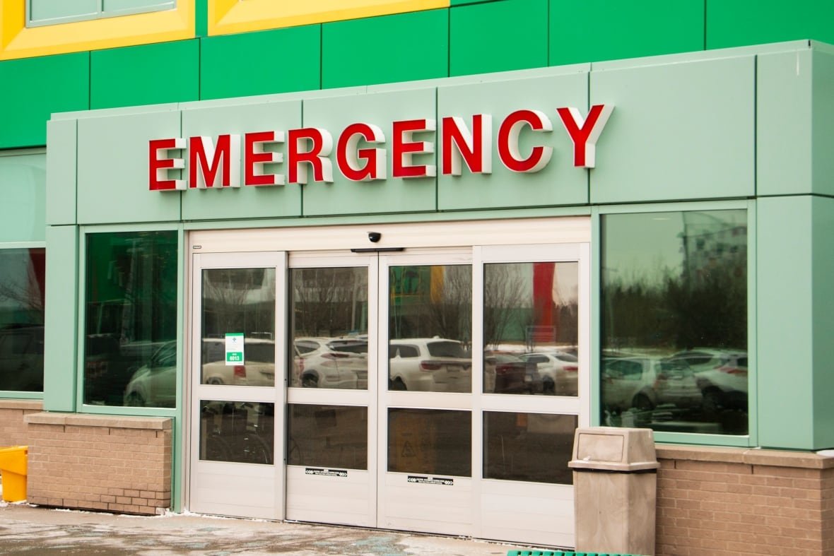 alberta-children-s-hospital-1 A sign reading "emergency,'' in red letters can be seen above a door on a green building
